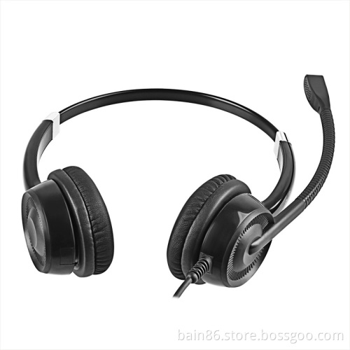 CS12 QD over-ear headset with microphone call center customer service earphone